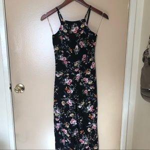 Forever 21 Black Floral Jumpsuit